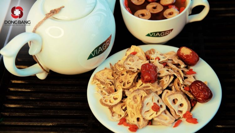 Trà táo đỏ củ sen