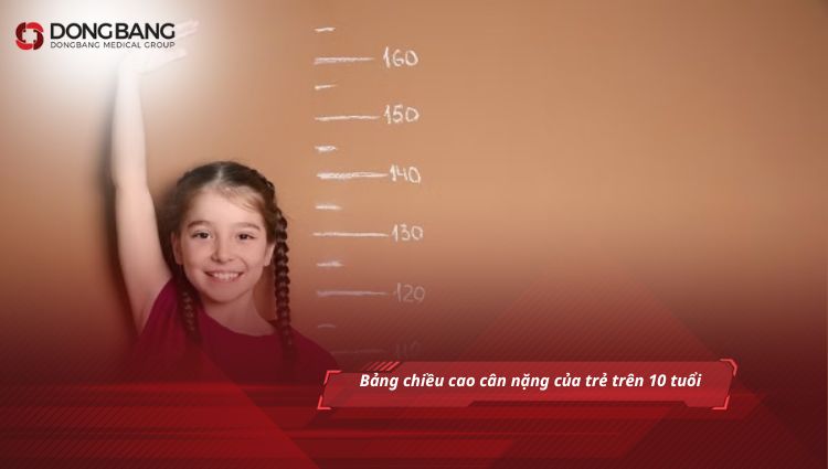bảng chiều cao cân nặng của trẻ trên 10 tuổi
