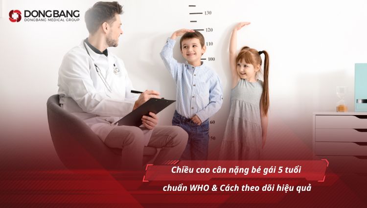 chiều cao cân nặng bé gái 5 tuổi